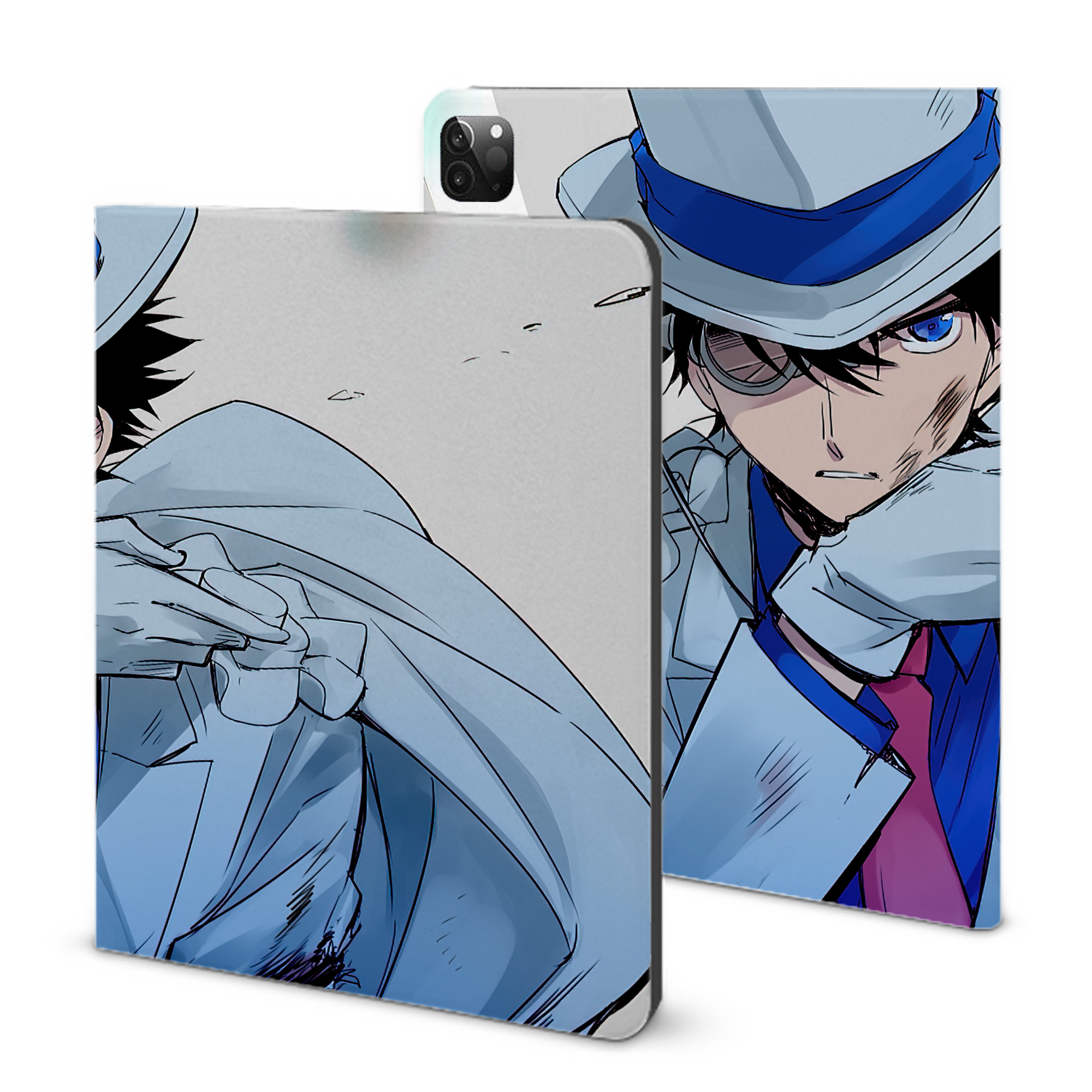 （画像用） 名探偵コナン Detective Conan IPadケース ペンホルダー付き ブックスタイルデザイン